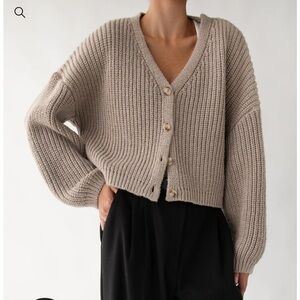 Oak + Fort CHUNKY KNIT OVERSIZED CARDIGAN